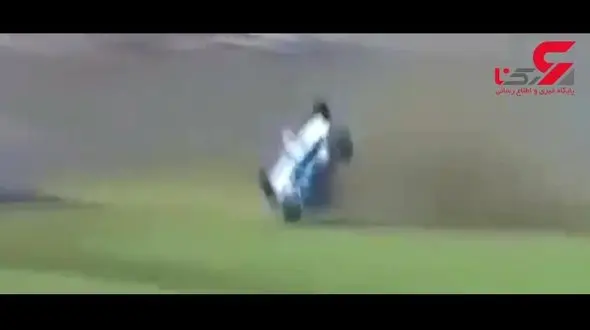 برخورد ماشین فرمول یک با سرعت300 کیلومتر بر ساعت به دیوار بتنی + فیلم 