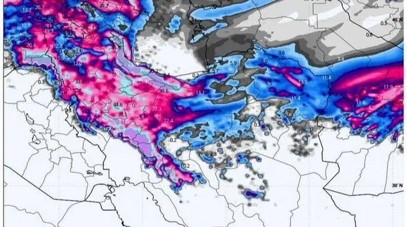 ورود سامانه‌های بارشی پیاپی تا ساعاتی دیگر / بارش‌های گسترده در پیش است