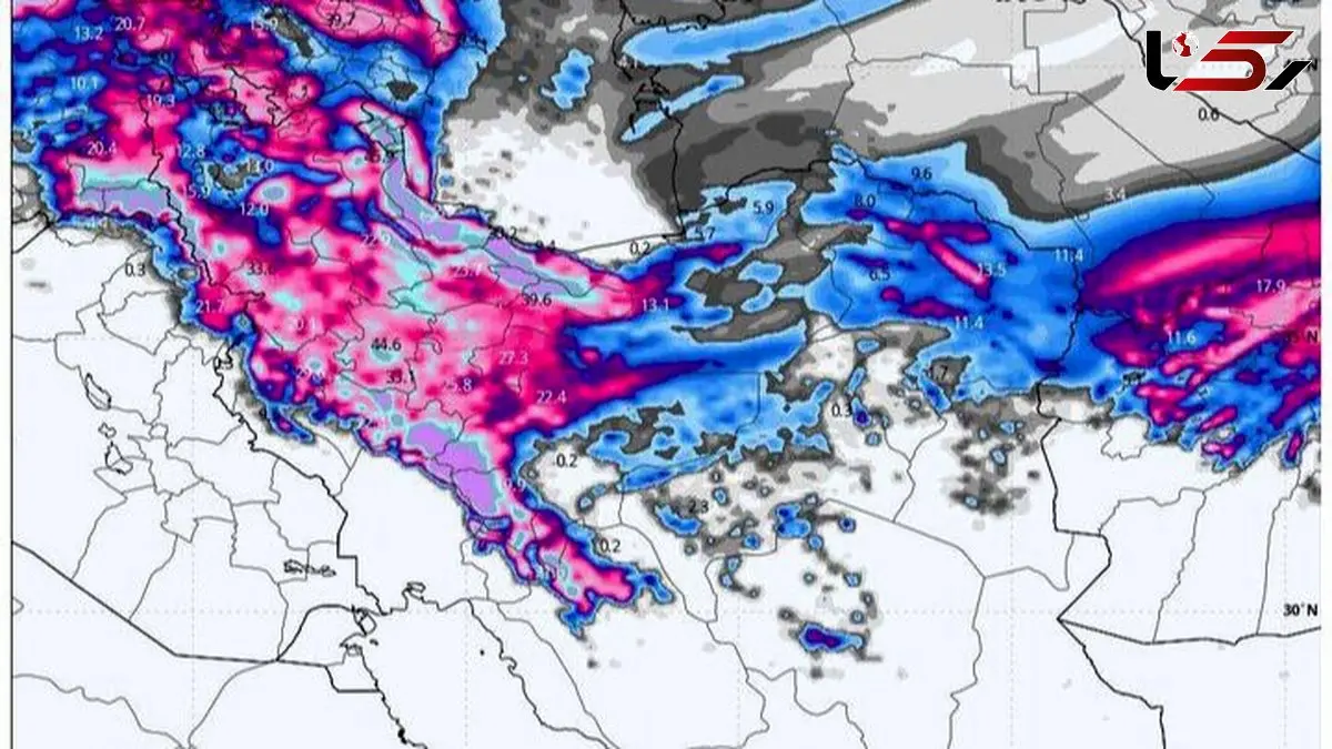 ورود سامانه‌های بارشی پیاپی تا ساعاتی دیگر / بارش‌های گسترده در پیش است