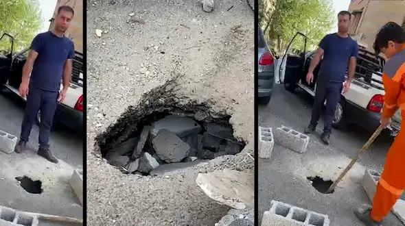 آقای شهردار این روش مدیریت در برابر ریزش زمین در شهر نیست / اقدامات غیرتخصصی و عجیب در شمال تهران! + فیلم