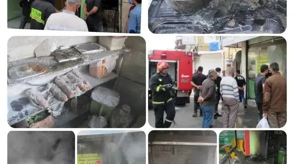 8 عکس از آتش سوزی در خیابان سعدی 