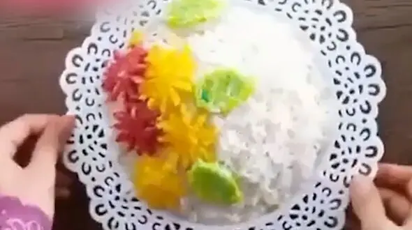 آموزش تزئین برنج + فیلم 
