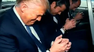 نیوسام، ترامپ را با هوش مصنوعی بازداشت کرد + فیلم