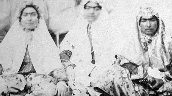 عکس مشهورترین زنان حرمسرای ناصرالدین شاه در یک قاب