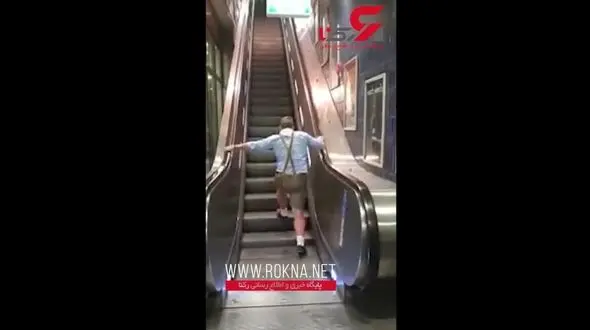 اقدام عجیب مسافر مترو همه را به خنده واداشت! +فیلم