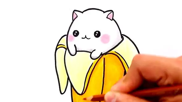 فیلم آموزش نقاشی گربه بامزه کودکانه