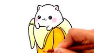 فیلم آموزش نقاشی گربه بامزه کودکانه
