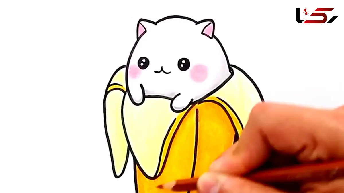 فیلم آموزش نقاشی گربه بامزه کودکانه