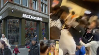 ببینید / هجوم دسته جمعی به رستوران‌های انگلیس برای سرقت غذا + فیلم