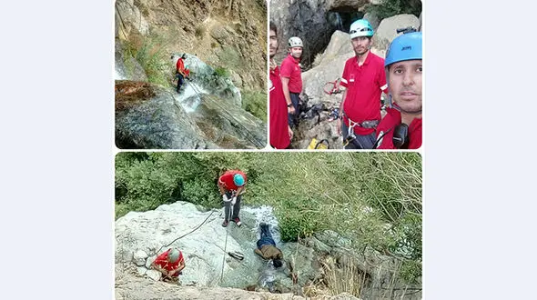 انتشار عکس جسد جوان تهرانی در آبشار دوقلوی دربند + جزییات