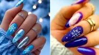 جدیدترین مدل‌ های ناخن زمستانی؛ ترکیب رویایی رنگ‌ های سرد و متالیک + 15 طراحی جذاب