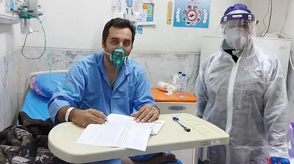 کنکور ارشد برای یک داوطلب مبتلا به کرونا در بیمارستان مسیح‌ دانشوری