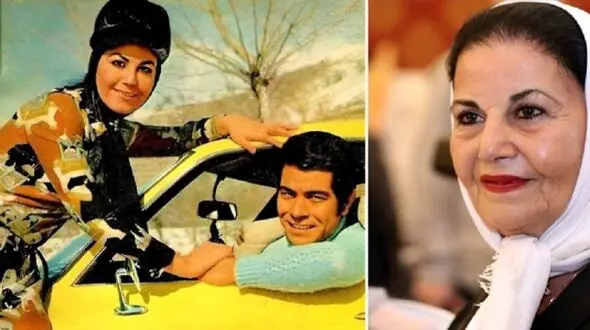 بهروز وثوقی و پوری بنایی» در نمایی از فیلم دور دنیا با جیب خالی؛ سال 49