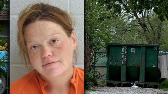 نوزاد زنده را در سطل آشغال رها کردند +عکس