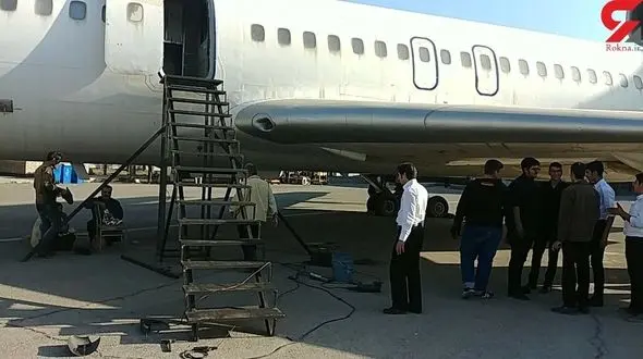 فیلم وحشتناک از دود گرفتن کابین هواپیمای تهران - سیرجان / مسافران شوک شدند