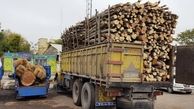 توقیف کامیون حامل 10 تن چوب جنگلی قاچاق در پلدختر