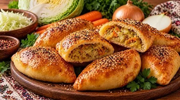 طرز تهیه پیراشکی کلم