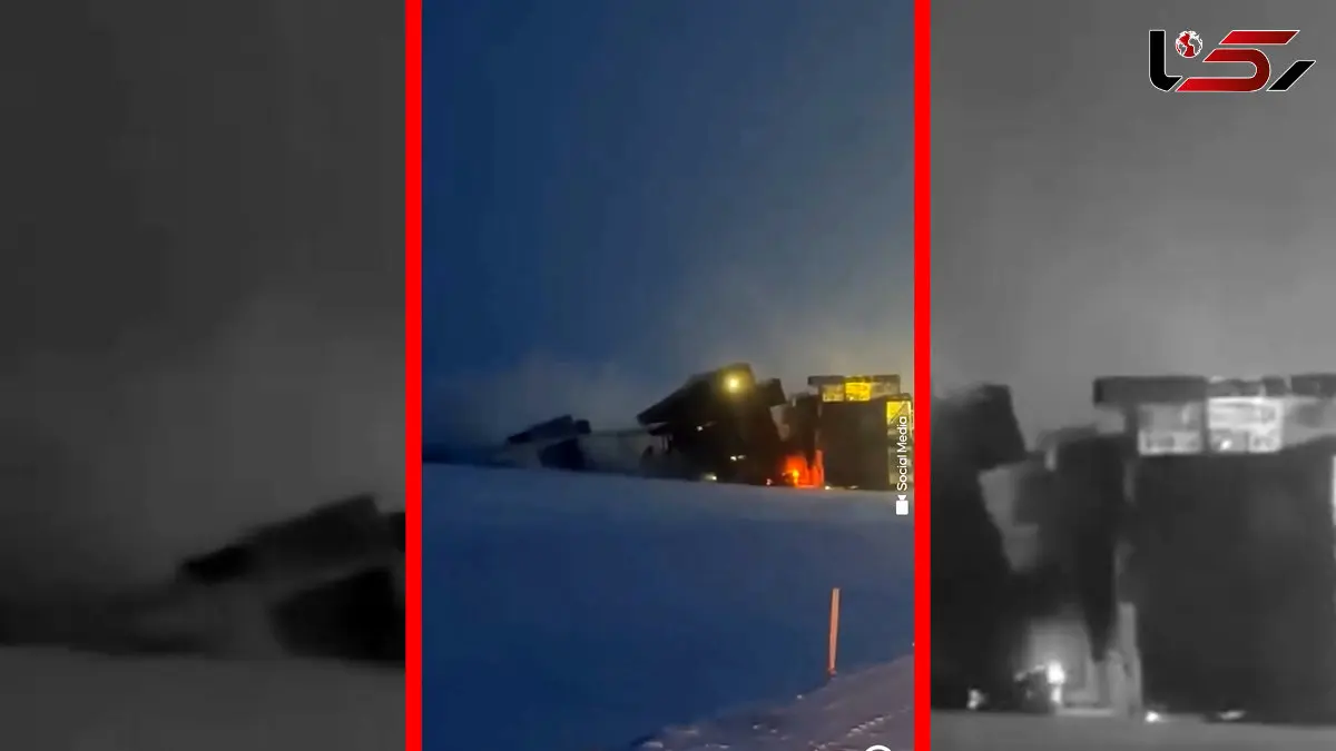 فیلم واژگونی دکل حفاری غول پیکر در آلاسکا