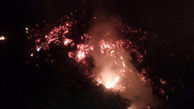 آتش سوزی در کوه بیرمی تنگستان