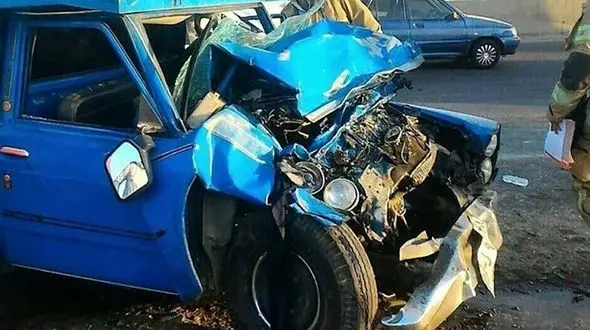 تصادف مرگبار پراید با نیسان در بلوار شاهنامه مشهد