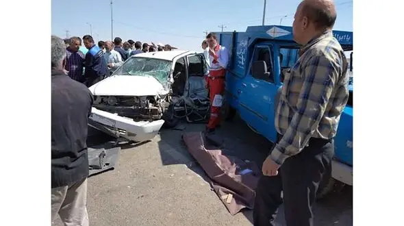تصادف مرگبار پراید و نیسان در رشتخوار