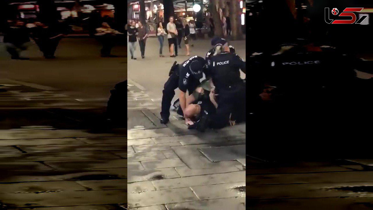 مبارزه خنده دار افسر پلیس با یک بوکسور حرفه ای در خیابان + فیلم