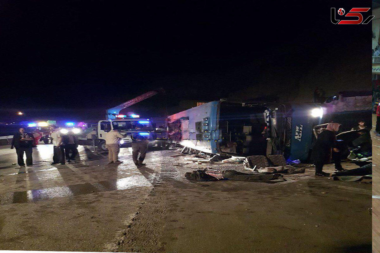 علت سقوط اتوبوس به دره گدوک + اولین عکس از حادثه 