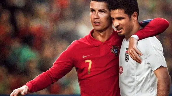 دیدار باشکوه علی دایی و رونالدو در پرتغال 