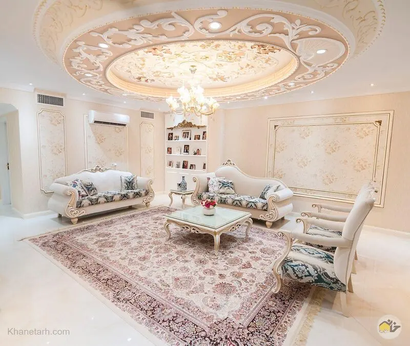 چیدمان مبل برای پذیرایی بزرگ عکس