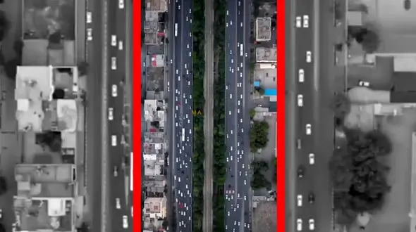 فیلم تصویر هوایی از بلوار وکیل آباد مشهد