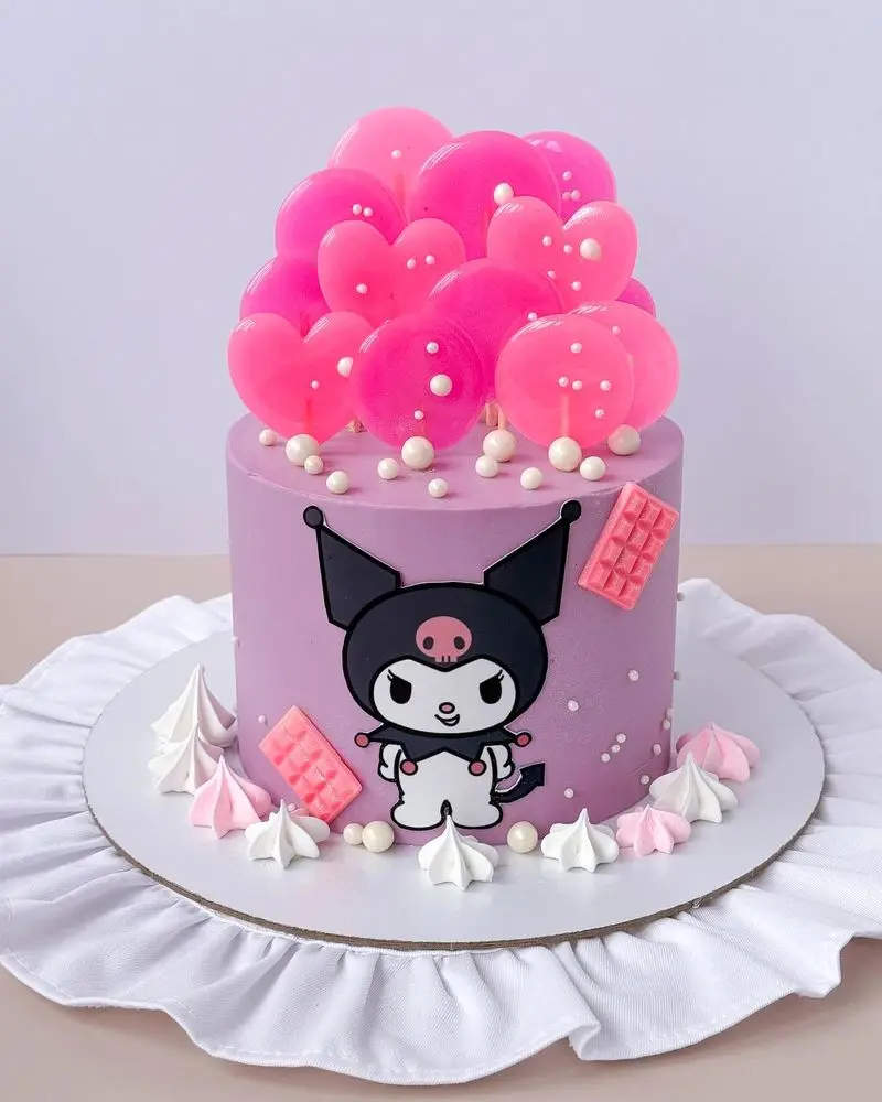 کیک تولد کرومی ساده