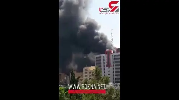فیلم لحظه وحشتناک آتش سوزی در جنت آباد تهران / صبح امروز رخ داد