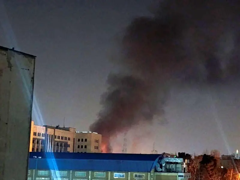 تصاویری از یک آتش‌سوزی در تهران 