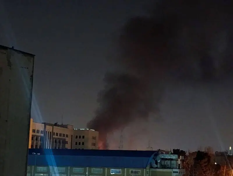 تصاویری از یک آتش‌سوزی در تهران 