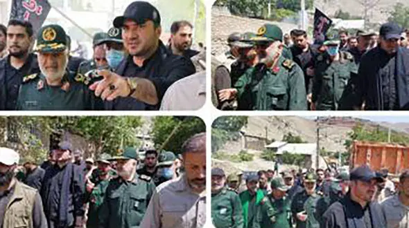 عکس / بازدید سرلشکر سلامی از مناطق سیل‌زده فیروزکوه / ماموریت نیروهای جهادی سپاه