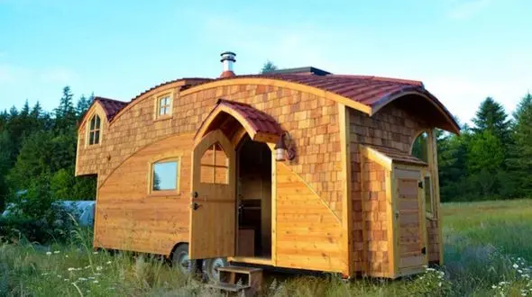 خانه چوبی چرخ دار با قابلیت ذخیره انرژی+ عکس های جالب 