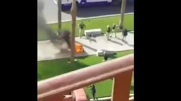 خودسوزی کارگر اخراجی در مقابل دوربین پخش زنده در فضای مجازی