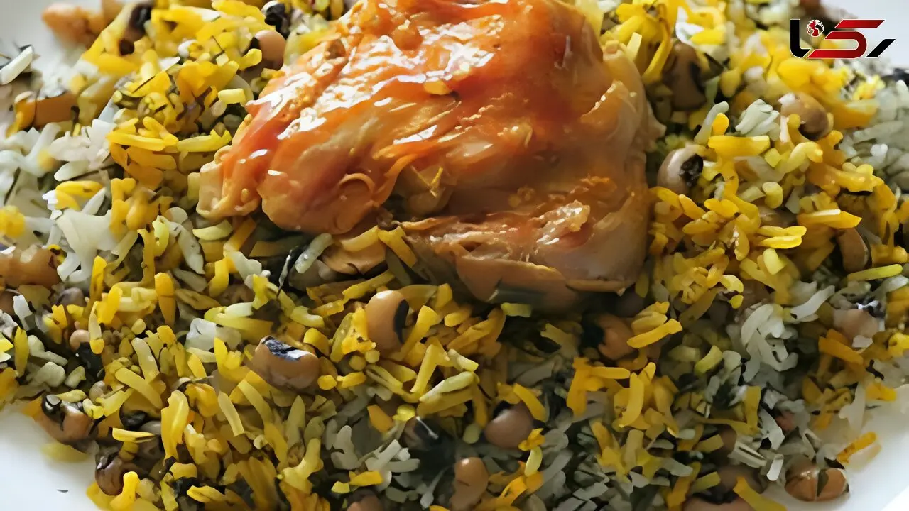 لوبیاپلو را این‌ طوری درست کنید؛ ترکیب متفاوت لوبیا چشم‌ بلبلی با مرغ زعفرانی