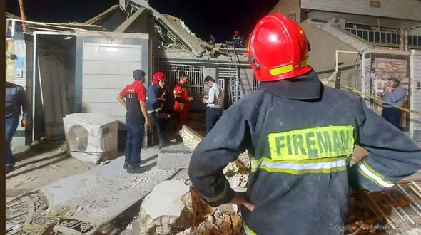 فیلم لحظه انفجار گاز در باهنر اهواز