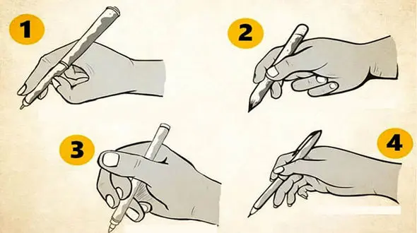 تست شخصیت شناسی / نحوه در دست گرفتن خودکارتان چگونه است؟