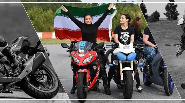 موتورسواری هیجان انگیز دخترایرانی در امریکا  +فیلم و عکس