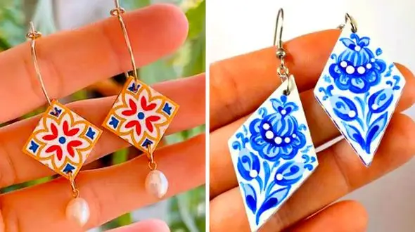 گوشواره‌ های کاشی کاری؛ 15 طرح هنری سنتی در اکسسوری‌ های مدرن