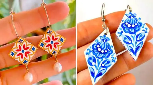 گوشواره‌ های کاشی کاری؛ 15 طرح هنری سنتی در اکسسوری‌ های مدرن