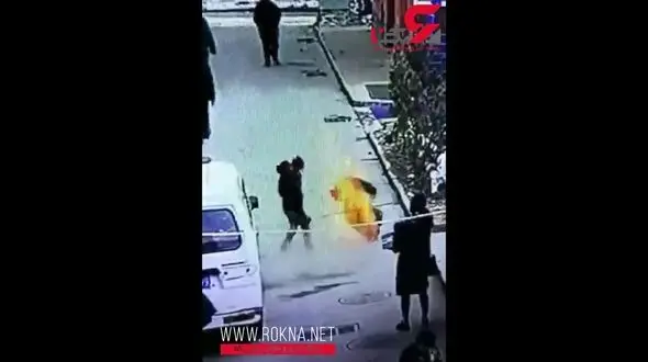 پرواز پسر نوجوان بر اثر انفجار گاز داخل چاه + فیلم