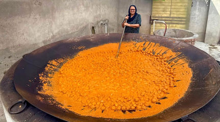 غذای سنتی هند؛ تجربه‌ای لذیذ با پخت کوفته مالای در ساج بزرگ + فیلم