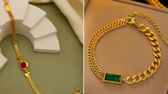 جدیدترین دستبند‌های طلا تک نگین برای شیک‌ پوشان خاص‌ پسند