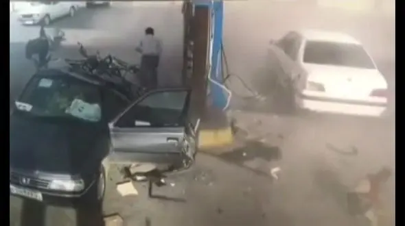 فیلم انفجار فاجعه بار در پمپ گاز / زن جوان غیب شد / ببینید