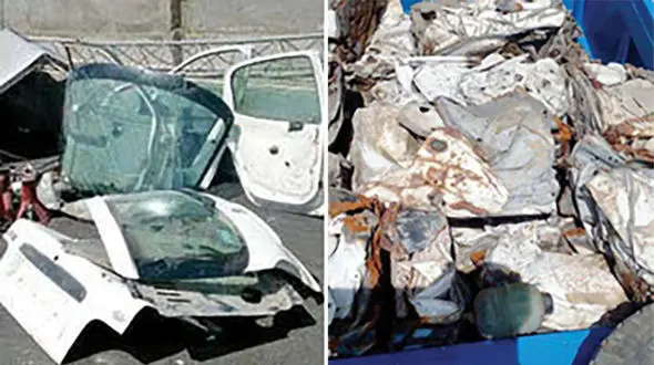 ماجرای 50 اتاق پرس شده خودروهای سرقتی + عکس