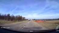 راننده بی گناه در تصادف شاخ به شاخ کشته شد+ فیلم و عکس