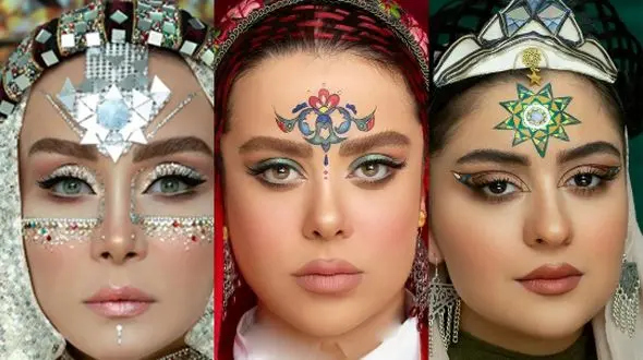 عکس ها / رونمایی از آرایش زیبای خانم بازیگران  ایرانی با الهام از معماری اصیل ایرانی و بناهای تاریخی/ از سیما خضرآبادی،تا حدیث فولادوند و  صحرا اسداللهی از فاطیما بهارمست تا الهام اخوان و  بهاره رهنما و از ....